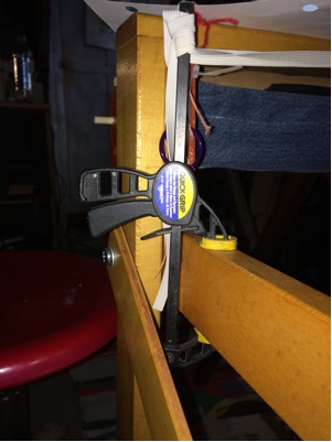 clip on clamp for weaver's DIY temple